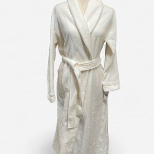 Lord & Taylor Ivory‎ Plush Night Robe Cord Trim Women Medium NWT Quiet Luxury